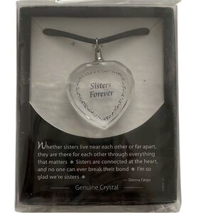 Sisters Forever Genuine Crystal Necklace